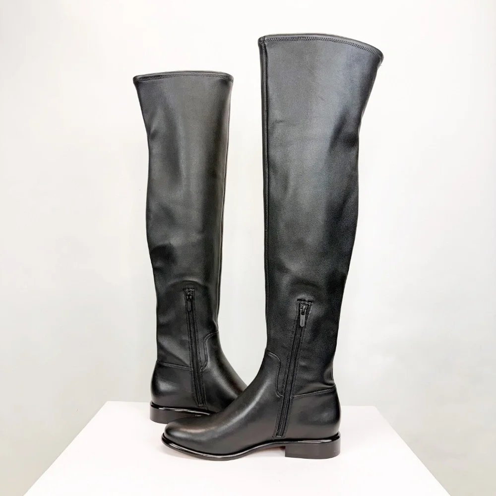 New Vince Cody Over the Knee Boot Black Sz 7.5